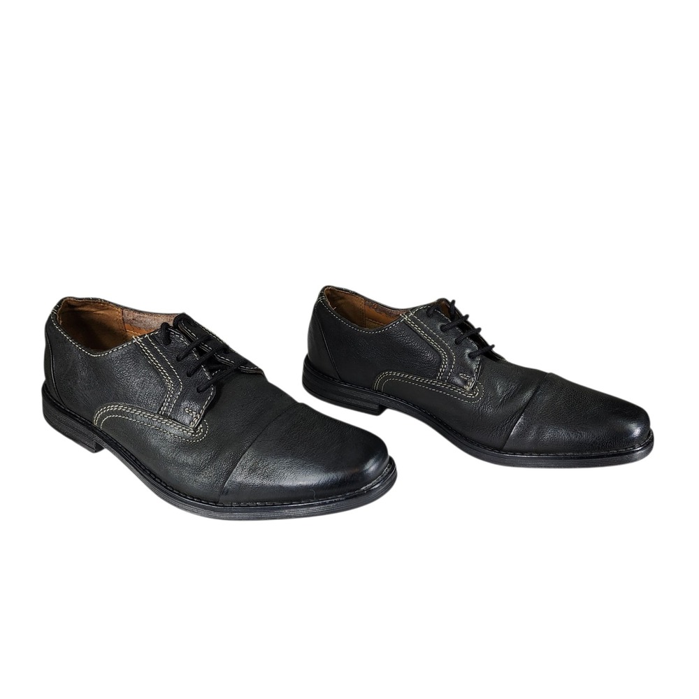 Clarks Collection Oxfords 7 M Men Holmby Tilden Cap Toe Black Leather Dress Shoe